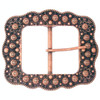 Buckle 2" Copper Sunburst Flower