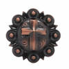 Cross Berry Concho Copper all metal 1" diameter.