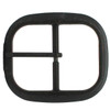 Black Plated Center Bar Belt Buckle 1-1/2"