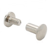  Nickel Plated Smooth Steel Chicago Screws 3/8"