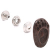 Bear Track Right Foot Rubbed Bronze Set