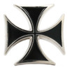 Maltese Nickel Decorative Line 24 Snap Cap Black Epoxy 1"