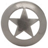 Smooth Star Saddle Tack Concho 3" Nickel Front