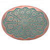 Floral Filigree Trophy Belt Buckle Patina Front