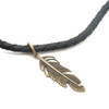 Feather on cord.