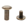 Antique Brass Binder Post 1/2" Steel Chicago Screws 10 Pack