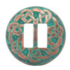 Celtic Slotted Concho Copper Patina 1-1/4" Front