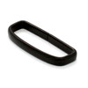 Shiny Black Oxide Solid Brass Strap Loop 1.5"