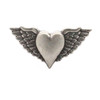 Heart and Wings Antique Nickel Decorative Snap Cap