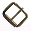 Single Prong Steel Roller Buckle Antique Brass Front