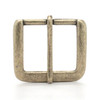 Flat Square end Bar Buckle Antique Brass 1-1/4" Front