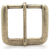 Flat Square End Bar Buckle Antique Brass 1-1/2" Front