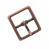 Square Strap Buckle 3/4" Antique Copper Front