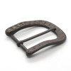 Heel Bar Belt Buckle With Raised Dots Rubbed Bronze Back