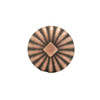 Sunburst Diamond Metal Button Antique Copper 7/8" Front