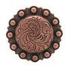 Multi berry 1.5-inch concho in antique copper front.