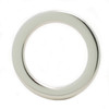 Shiny nickel 1-inch flat ring front.