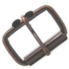 Bronze single prong roller buckle front side.