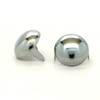 Chrome plated brass 1/2" leather craft spots front facing. Chrome plated brass 1/2" leather craft spots front facing.