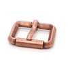 Showing the antique copper 1" buckle lying flat.