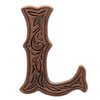 Alphabet Letter L Concho Antique Copper Front