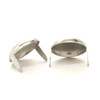Back of 5/8" stainless steel saddle spot.