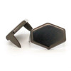 Black hexagon spots in 3/4" long.
