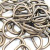 Grouping of 1" antique brass d-ring.