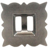 Slotted concho square old antique nickel 1-1/2-inch back.