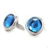 Dark blue rhinestone in 1/2" diameter.