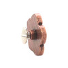 Side of a flower petal antique copper concho.