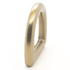 D-Ring in 1" finished in matte antique brass side.