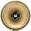 Rope edge medallion concho in antique brass plating back side.