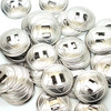 Bulk picture of a 100 pack silver slotted economy conchos.