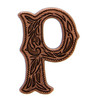 Alphabet Letter P Antique Copper Concho Front