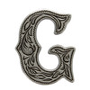 Alphabet Letter G Concho Antique Silver Front