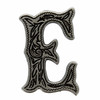Alphabet Letter E Concho Antique Silver Front