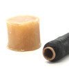 Beeswax with thread.