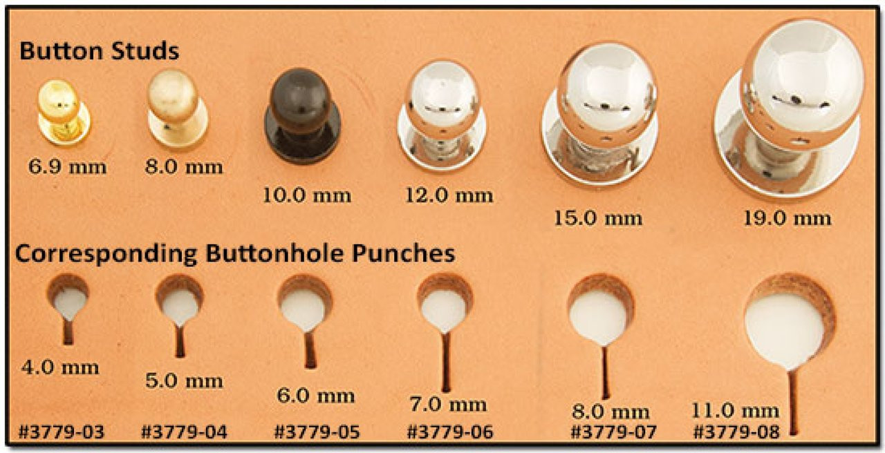 Button Stud 10 mm Screwback Black 11311-17 - Stecksstore