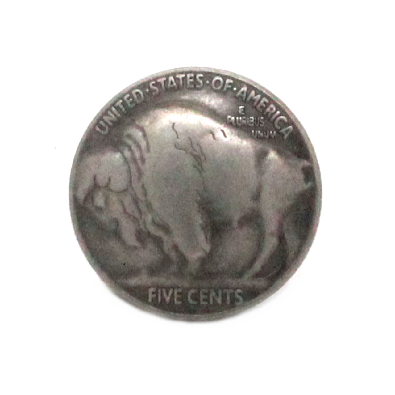 Buffalo nickel concho front.