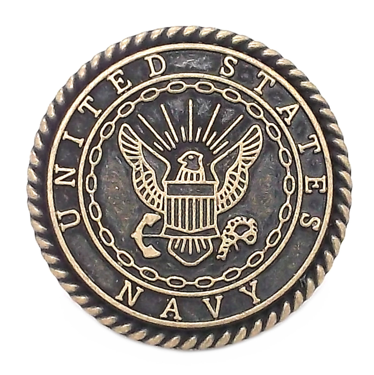 Navy Seal Antique Brass Snap Cap