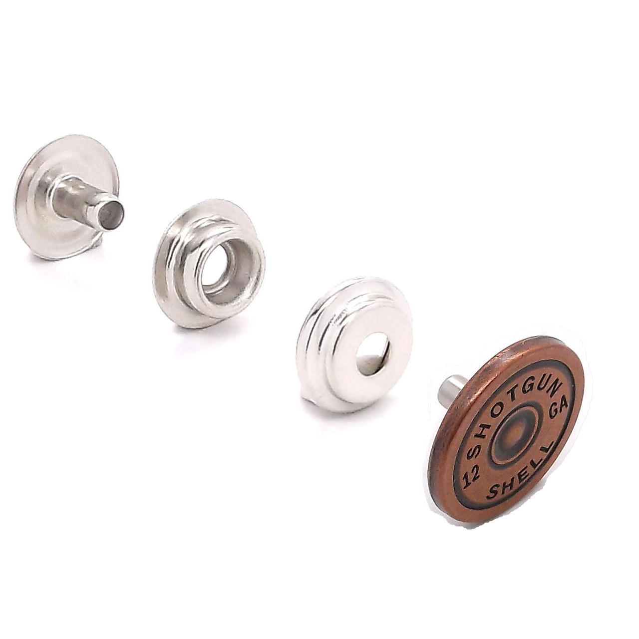 Shotgun Shell Line 24 Snap Cap Antique Copper 7/8" Set