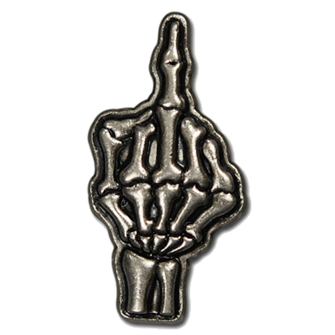 Skeleton Pointed Finger Antique Nickel Snap Set Concho 1-1/4