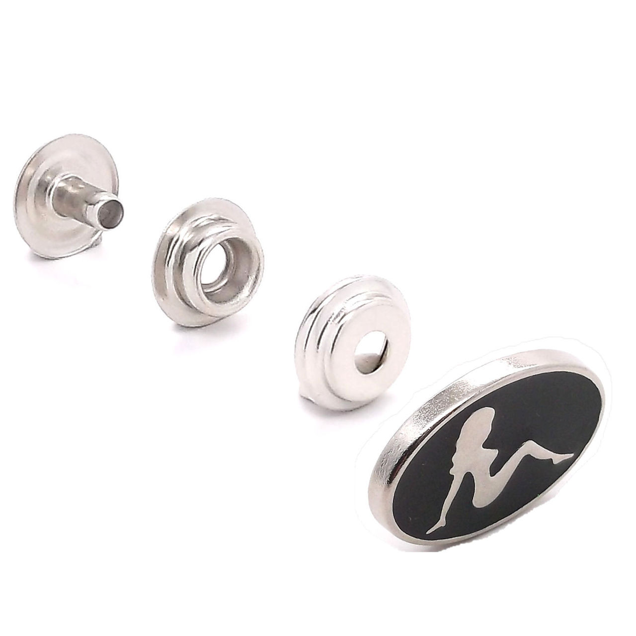 Mud Flap Line 24 Snap Button Cap 1-1/2" Set