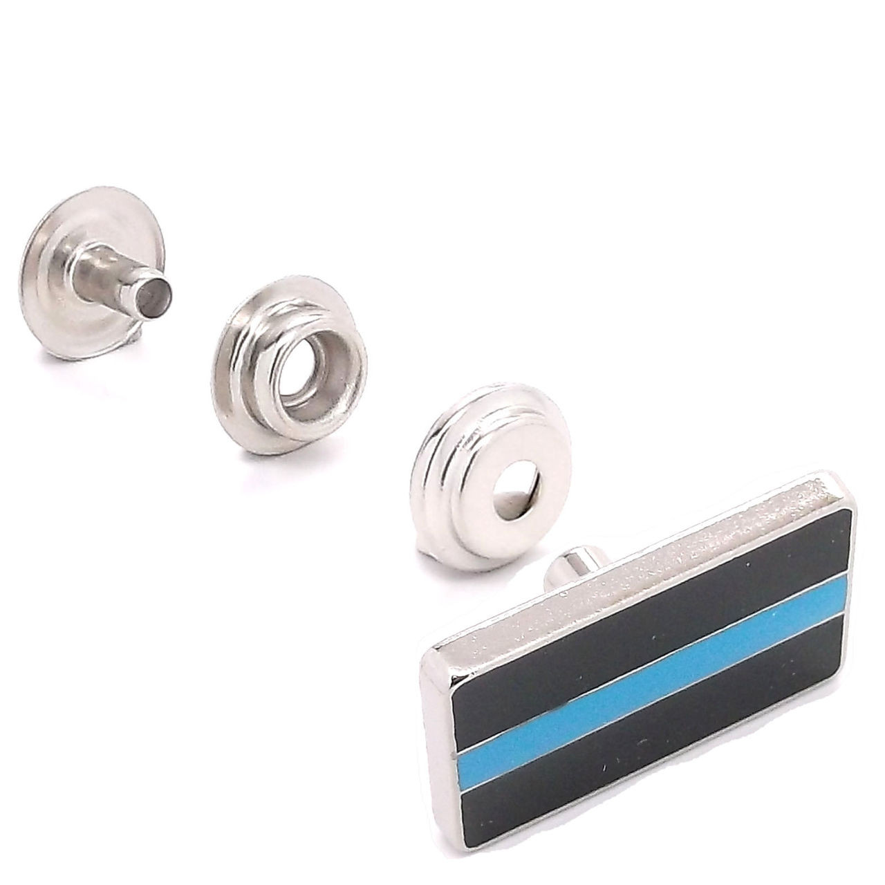 Police Support Pin Line 24 Snap Cap Nickel Set