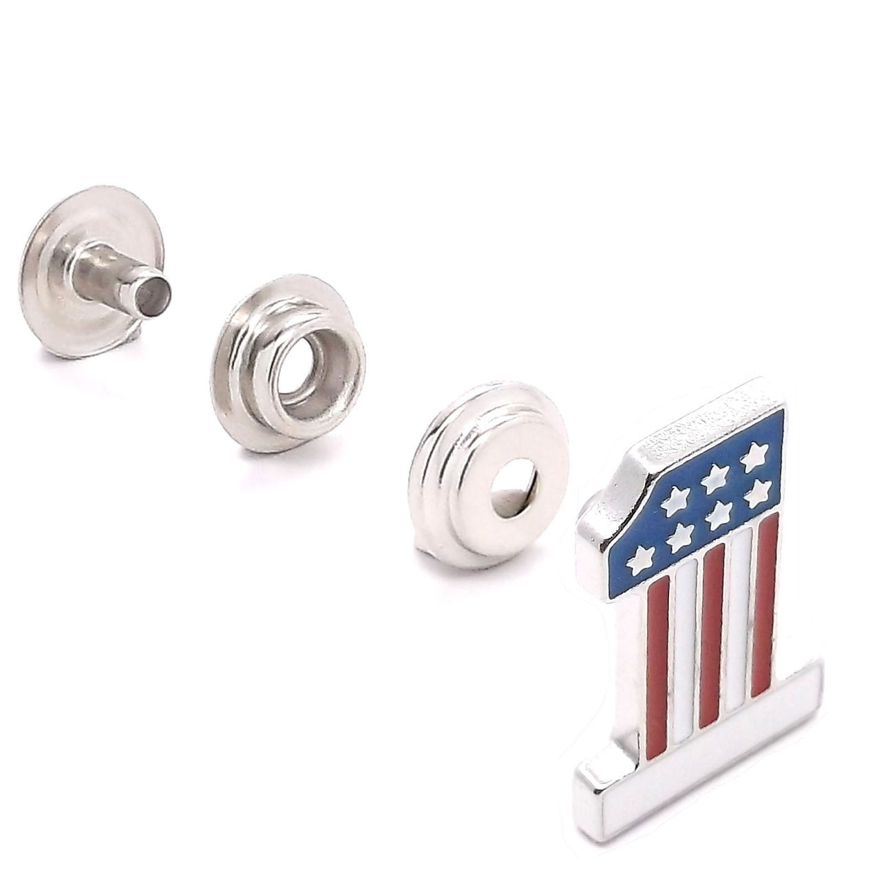 #1 USA Flag Line 24 Snap Cap Set