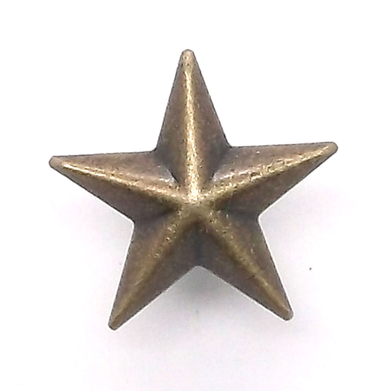 Star 3D Decorative Snap Set Concho Antique Brass 3/4