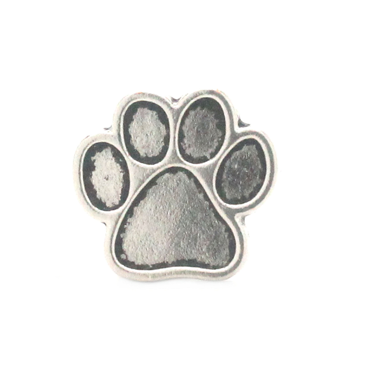 Paw snap in nickel and black plating.