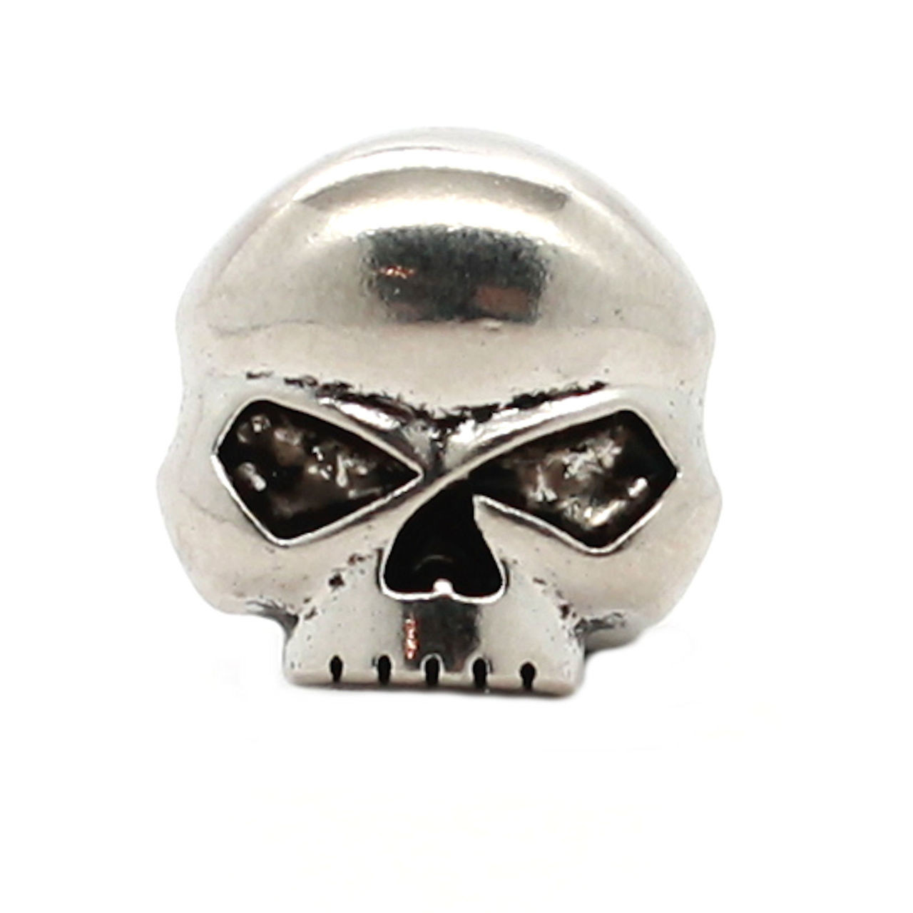 Retro Skull Nickel Snap Set Button Concho 3/4