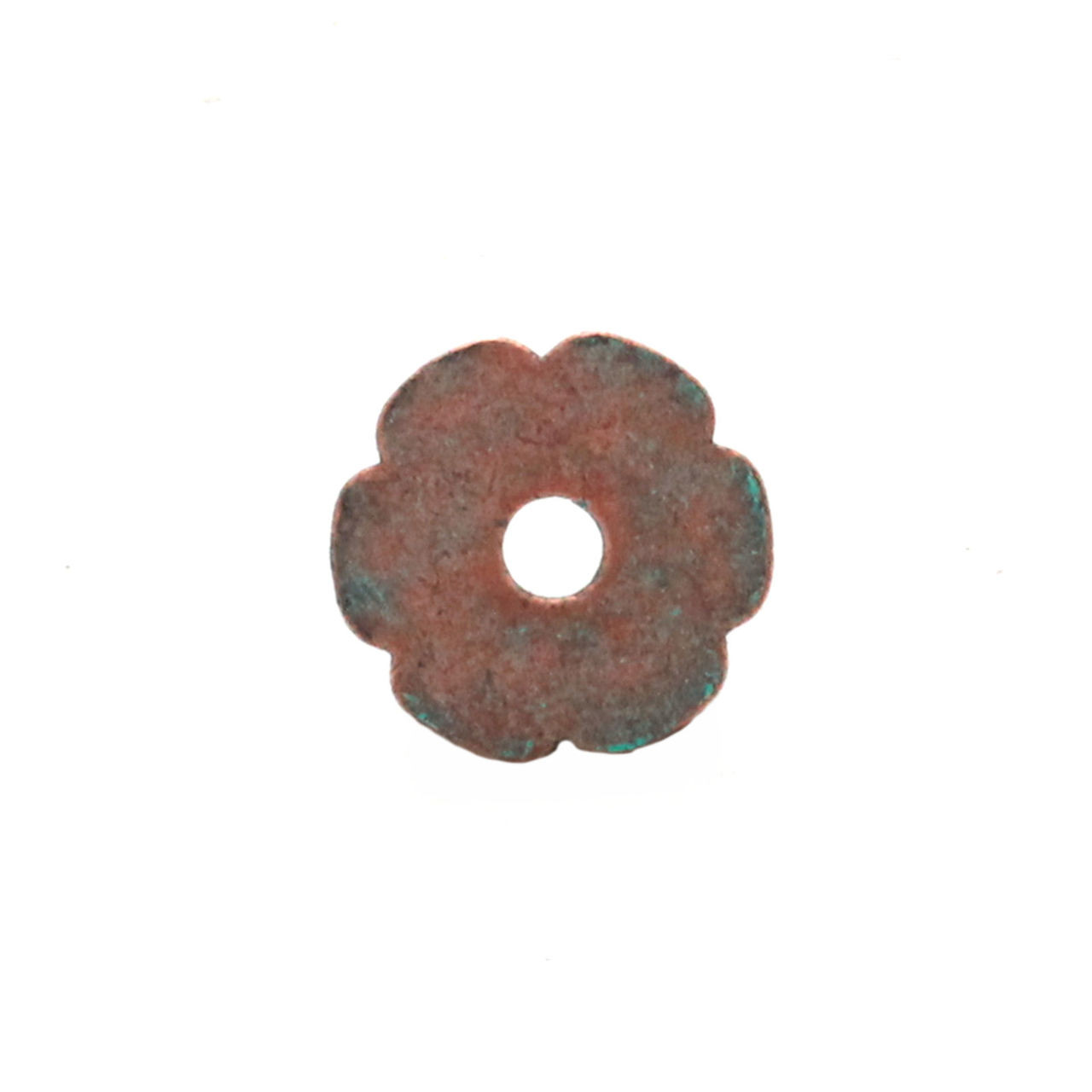 Flower Bezel Concho in Copper Patina Back